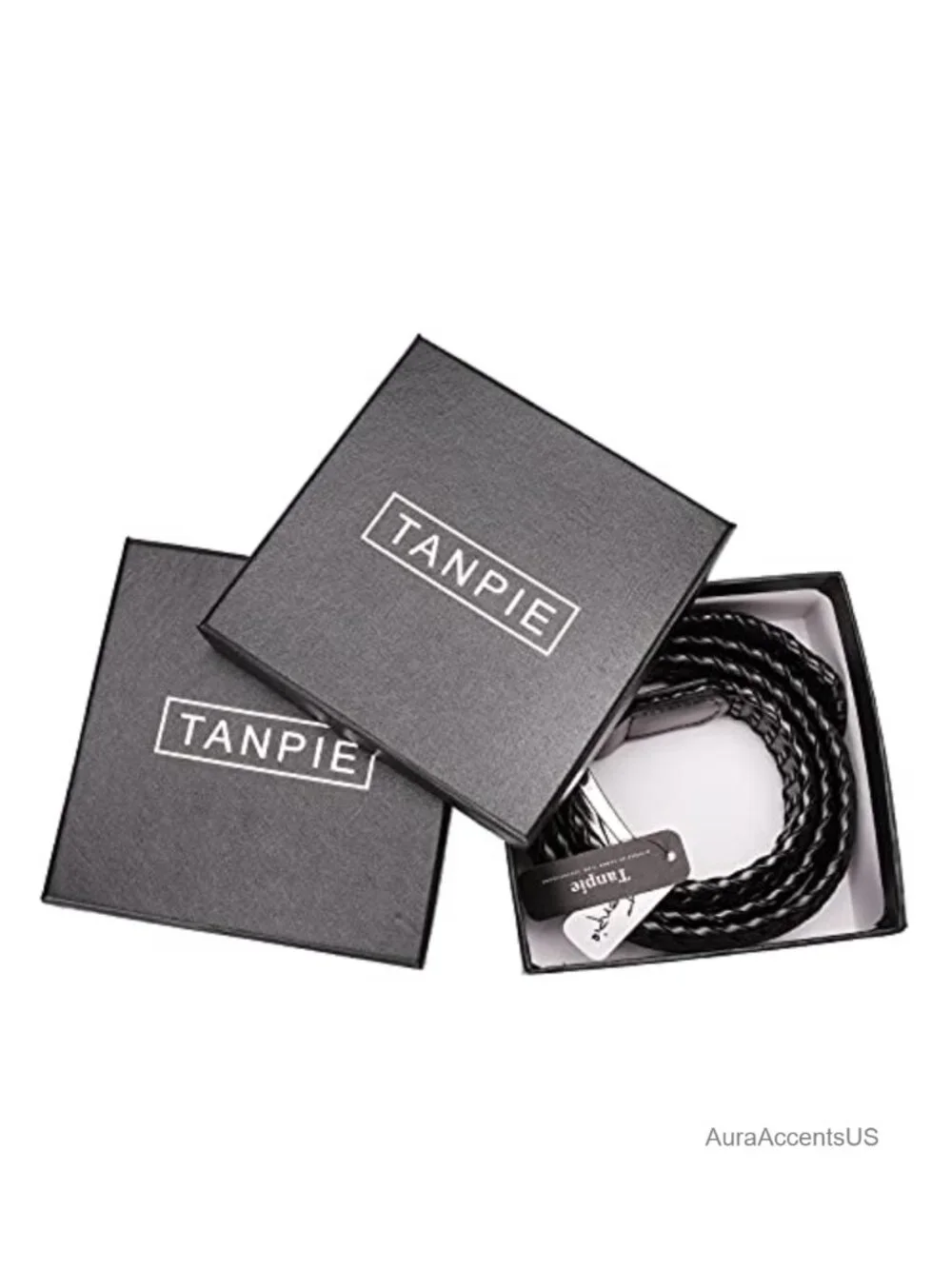 Men's Braided Leather Belt Hand-Woven Casual Dress Belt